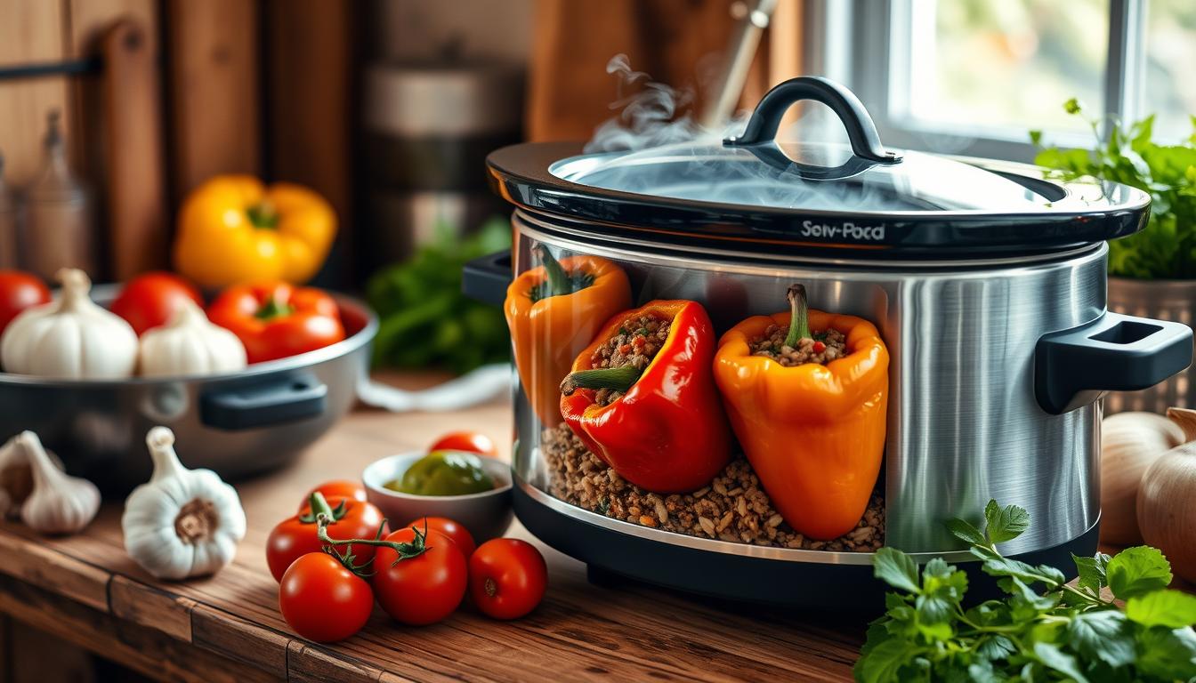 slow cooker stuffed pepper soup