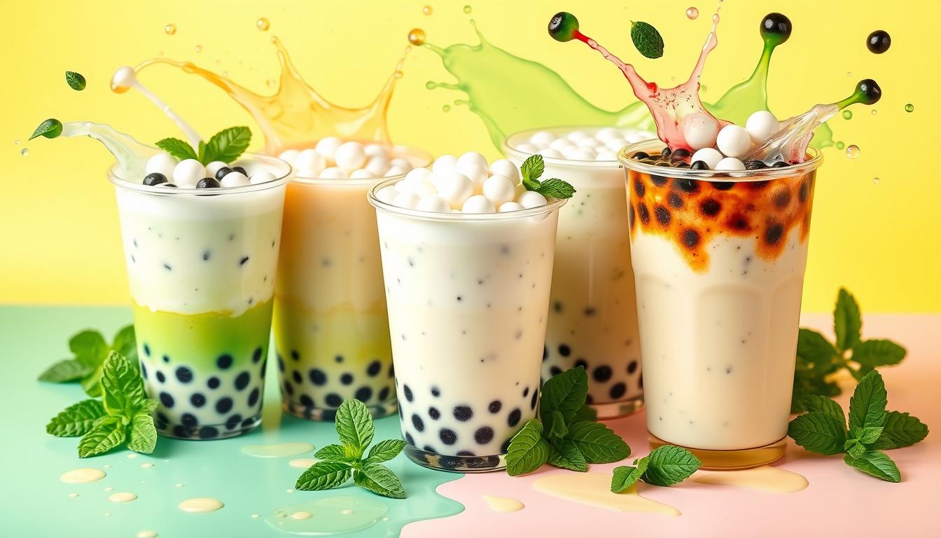 Boba tea milk or mint tea milk zzz