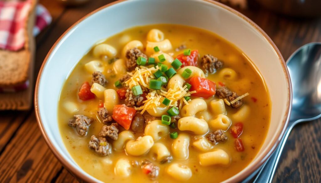 Cheeseburger Macaroni Soup