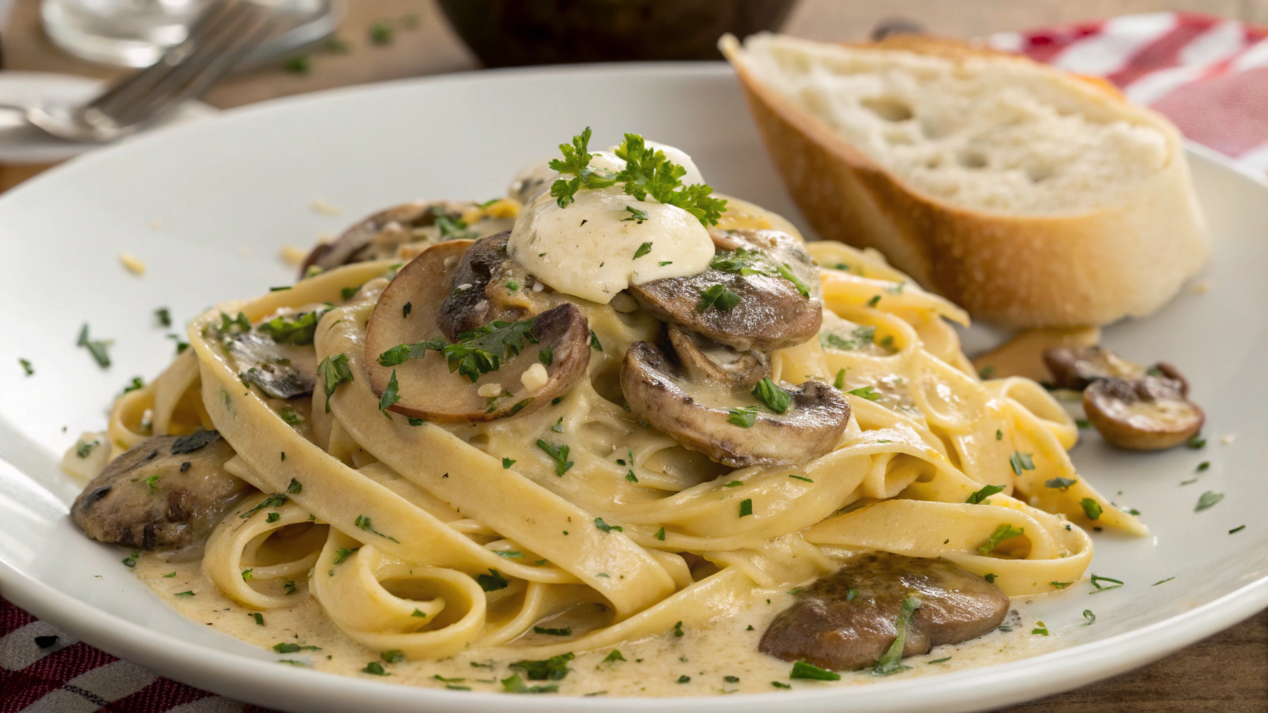 Creamy Mushroom Pasta with Miso-Garlic Butter