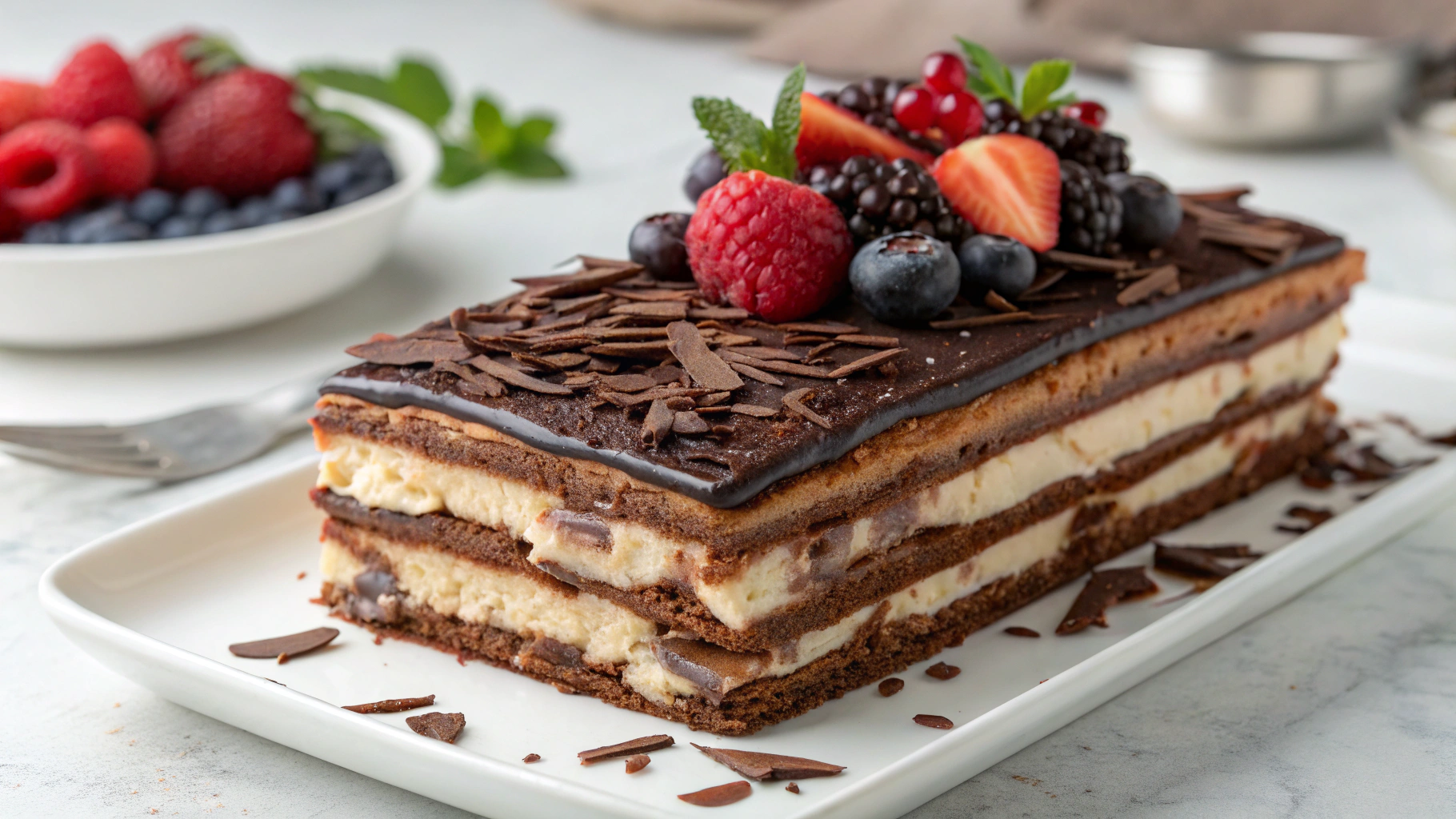 Delicious No-Bake Chocolate Eclair Cake