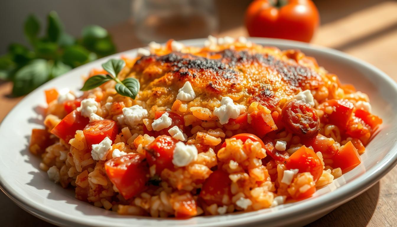 Baked Tomato & Feta Rice: A Delicious Dinner Dish