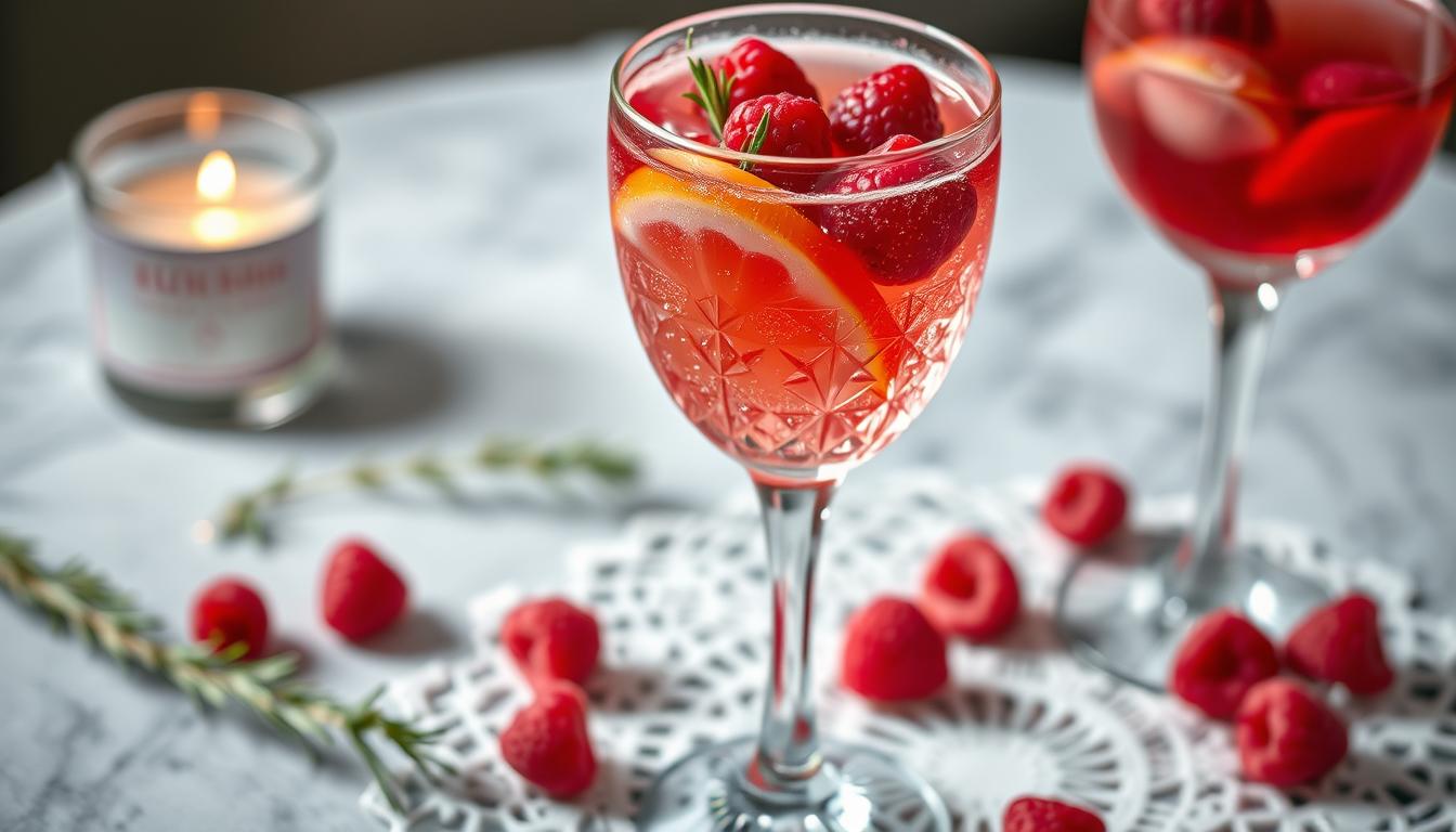 Cupid's Cocktail: Sparkling Raspberry Rose Sangria