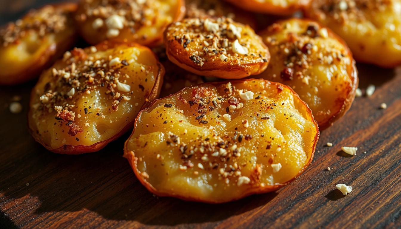 Crispy Smashed Potatoes with Garlic and Za'atar