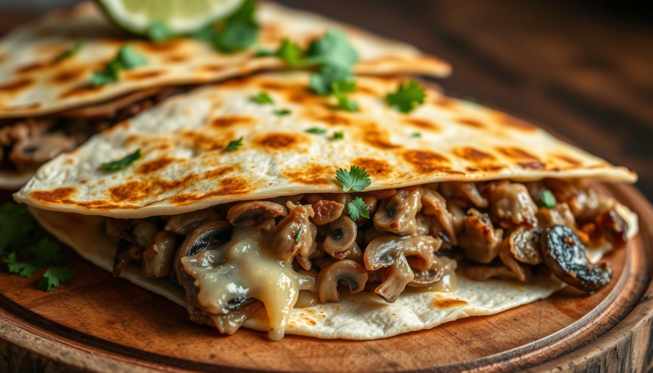 Tasty Pulled Mushroom Quesadillas Recipe