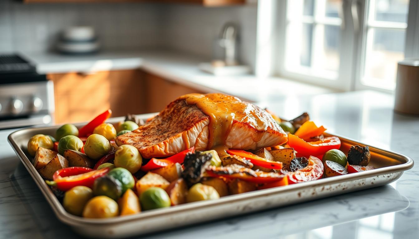 Sheet-Pan Honey Mustard Salmon & Vegetables: Easy Dinner Idea